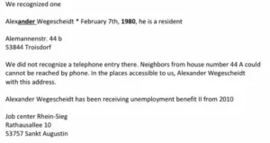 Alexander Wegescheidt an unemployed German man
